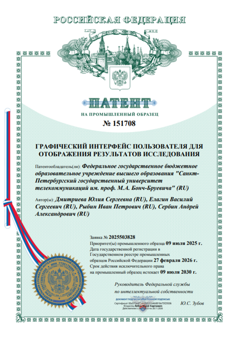 Графический интерфейс пользователя для отображения результатов исследования